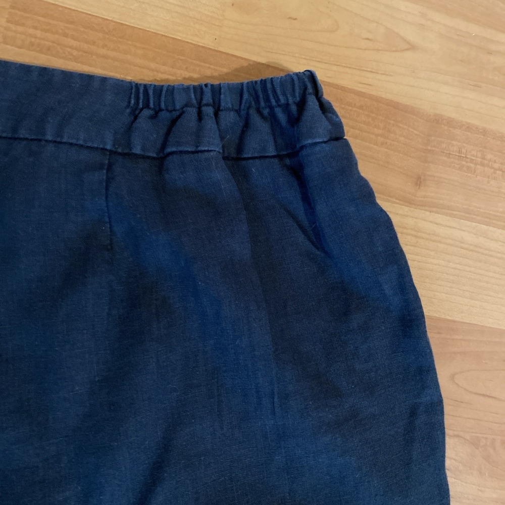 Jones New York Women's Cropped Pants 100% Linen Size 20W Black Pull On - Picture 7 of 8